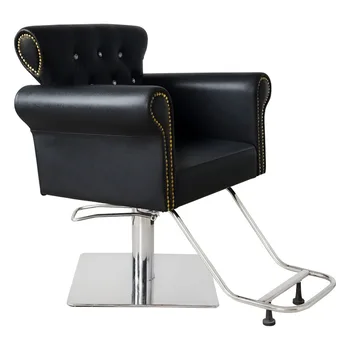 Оптовый Черный Парикмахерский Гидравлический насос для салона Красоты с регулируемой высотой в стиле парикмахерского кресла для продажи - Изображение 2  
