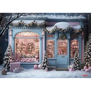 Рождественские Фоны для Фотосъемки SHENGYONGBAO Happy Magic Xmas ve New Year Candy Камин Студийный Фон Реквизит JD-10 - Изображение 2  
