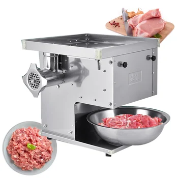 Электрическая машина для нарезки и измельчения мяса из нержавеющей стали, в продаже имеется мощная машина для начинки и измельчения мяса - Изображение 2  