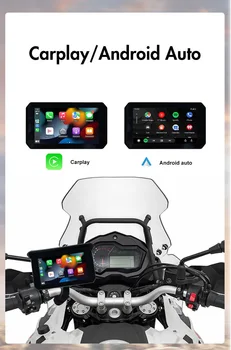 Высококачественный беспроводной экран Carplay с BT TPMS DVR Gps трекером для мотоцикла - Изображение 2  