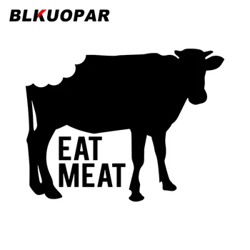 BLKUOPAR Eat Meat Cow Автомобильная наклейка, устойчивая к царапинам, Высечка, Индивидуальность, Модные наклейки, Декор мотоциклетного шлема, Стайлинг автомобиля - Изображение 2  