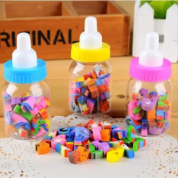 24 шт./бутылка Милые мини-мультяшные цифры Резина с пластиковой бутылкой Креативные товары для детей, набор школьных принадлежностей для студентов - Изображение 2  