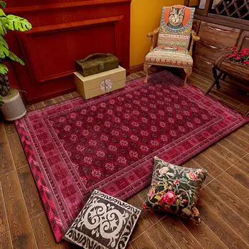 Ретро Марокко, этнический домашний декор, большие ковры для гостиной, коврик для спальни, винтажный персидский большой ковер, впитывающий Нескользящий коврик - Изображение 2  