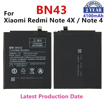 100% Оригинальный Аккумулятор BN43 4000 мАч Для Xiaomi Redmi Note 4X/Note 4 global Snapdragon 625 Высококачественный Аккумулятор BN43 + инструменты - Изображение 2  
