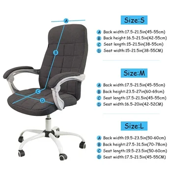 Бархатный чехол для офисного стула, утолщенные чехлы для компьютерных стульев, эластичные Моющиеся чехлы для сидений игровых стульев, пылезащитные для учебы дома - Изображение 2  