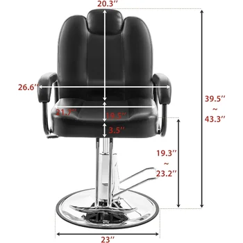 Парикмахерское кресло Merax с гидравлическим откидным креслом для парикмахерской с более широким на 20% сиденьем и мощным гидравлическим насосом, модернизированный салон красоты - Изображение 2  