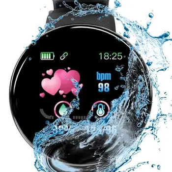 1-5 шт. Умные часы, круглые Приборы для измерения артериального давления, пульсометр, Мужской Фитнес-трекер, умные часы Android IOS, женские спортивные электронные часы - Изображение 2  